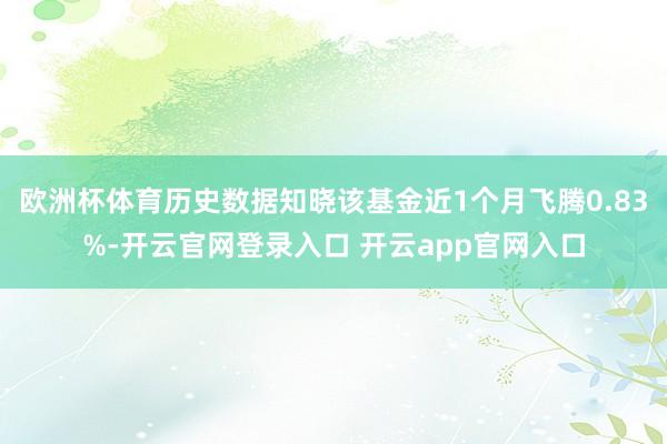 欧洲杯体育历史数据知晓该基金近1个月飞腾0.83%-开云官网登录入口 开云app官网入口