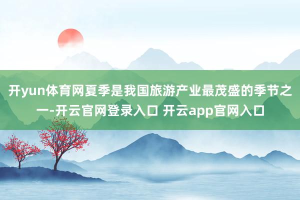 开yun体育网夏季是我国旅游产业最茂盛的季节之一-开云官网登录入口 开云app官网入口