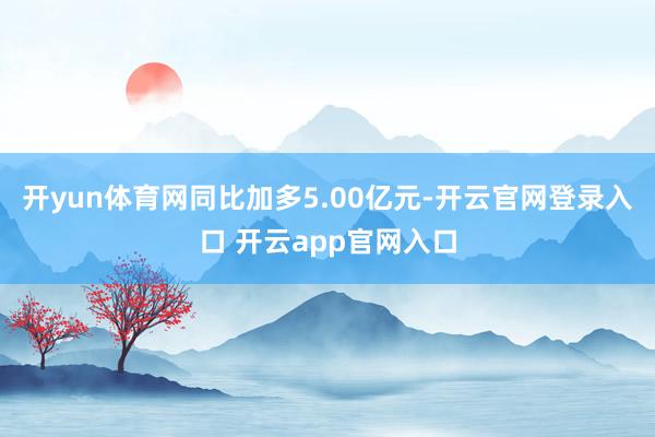 开yun体育网同比加多5.00亿元-开云官网登录入口 开云app官网入口